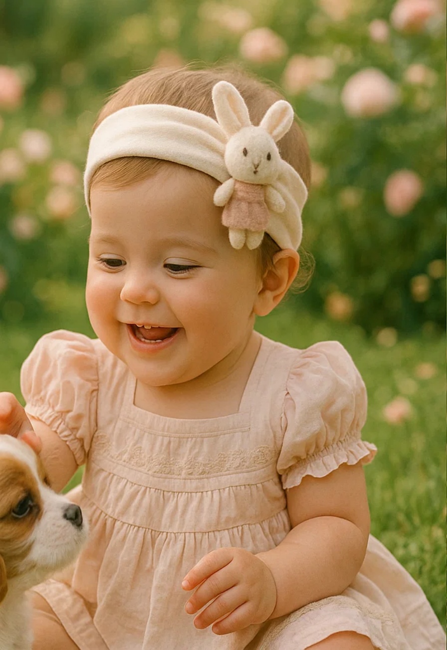 Bandeau bébé avec des poupées adorables – parfait pour les séances photos et les cadeaux