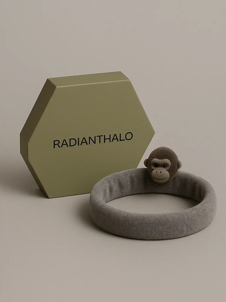 Baby-Stirnband mit Stier, weiches Fleece, süßes Design