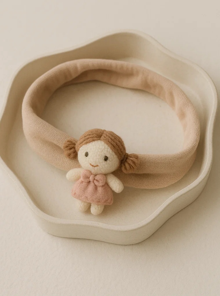 Bandeau pour bébé avec poupées adorables – parfait pour les photos et les cadeaux