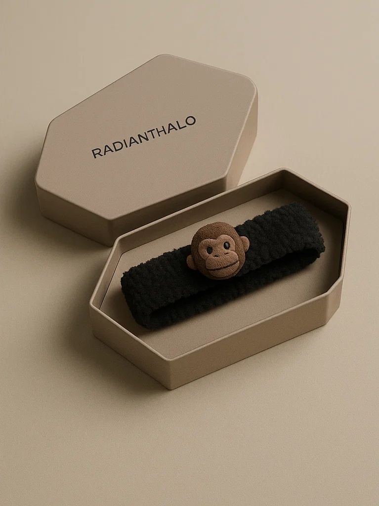 Faixa de cabelo infantil com touro, material macio e confortável