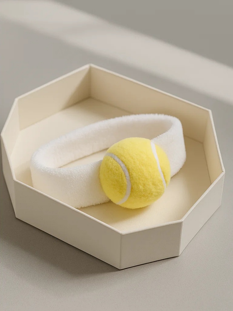 Tennis Ball Baby Headband – Bright and Sporty Style for Baby Girls