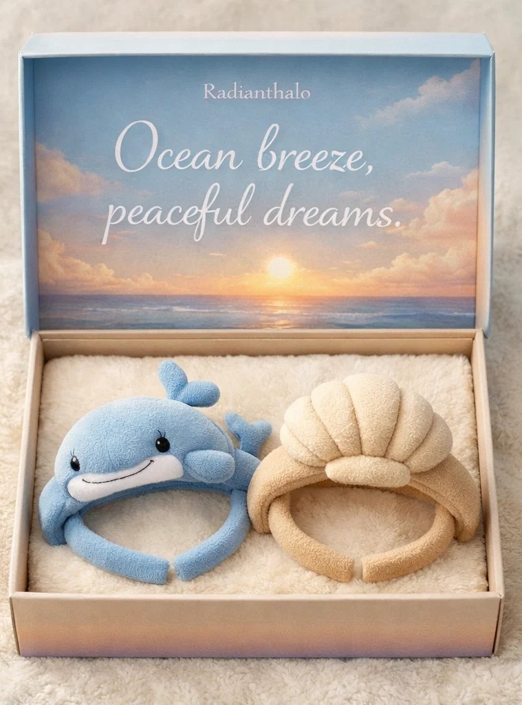 Ocean Breeze & Peaceful Dreams Dolphin & Seashell Headband Set