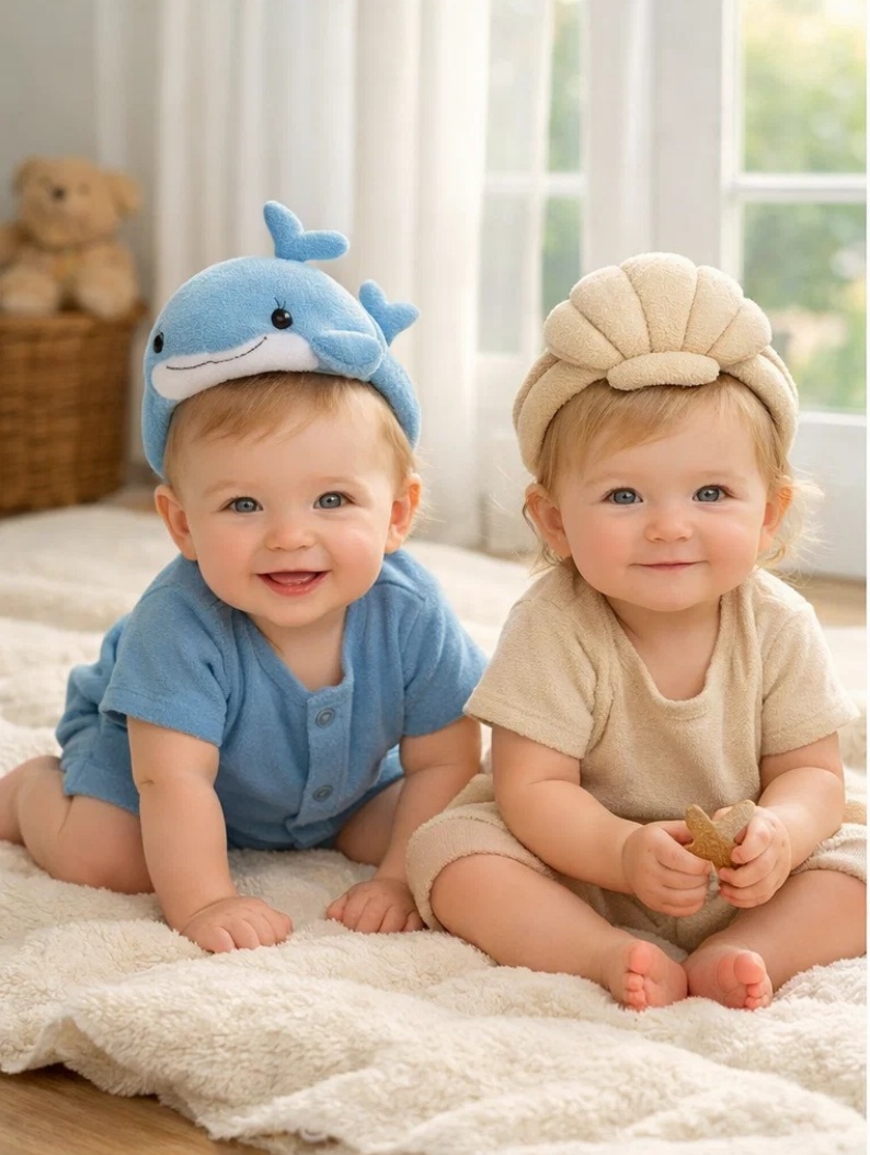 Ocean Breeze & Peaceful Dreams Dolphin & Seashell Headband Set