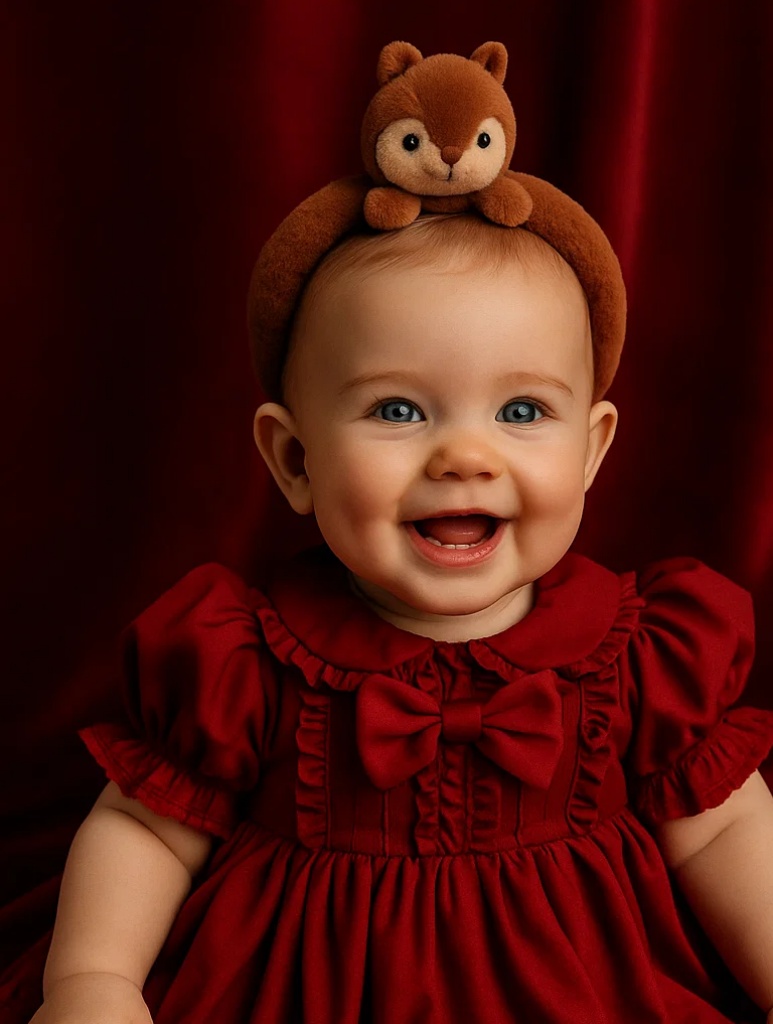 Squirrel Headband for Babies – Soft Plush and Adorable Design