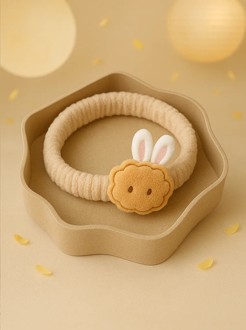 Bandeau bébé en forme de lune – Accessoire doux et festif pour séance photo