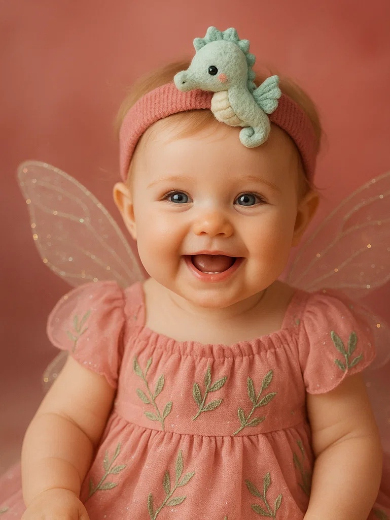 Cute Seahorse Baby Headband for Photoshoots and Newborn Fashion