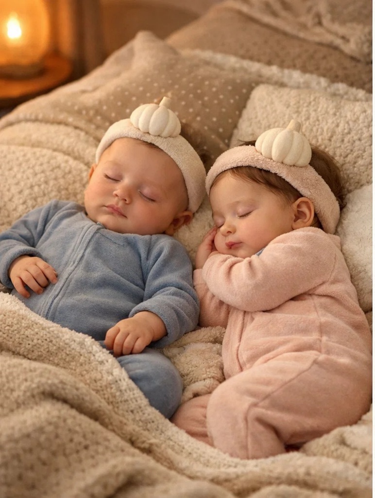 Adorable Pumpkin-Themed Removable Baby Headband for Photoshoot - Soft, Comfortable, and Perfect for Newborns