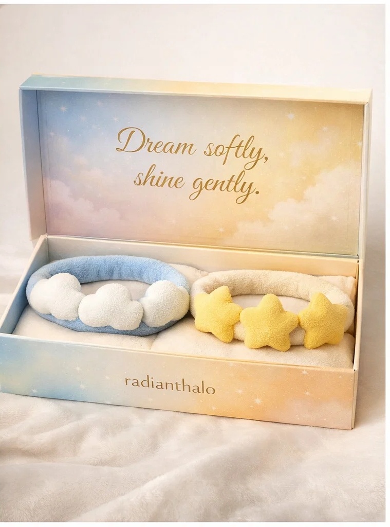 Dream Softly Cloud & Star Detachable Baby Headband Set
