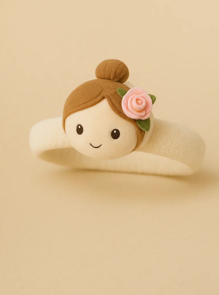 Diadema para bebé con adorno desmontable – diseño de muñeca con flor encantadora