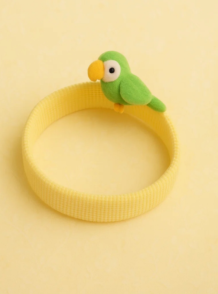 Faixa de cabelo Star Kirby com design animal e vestido amarelo