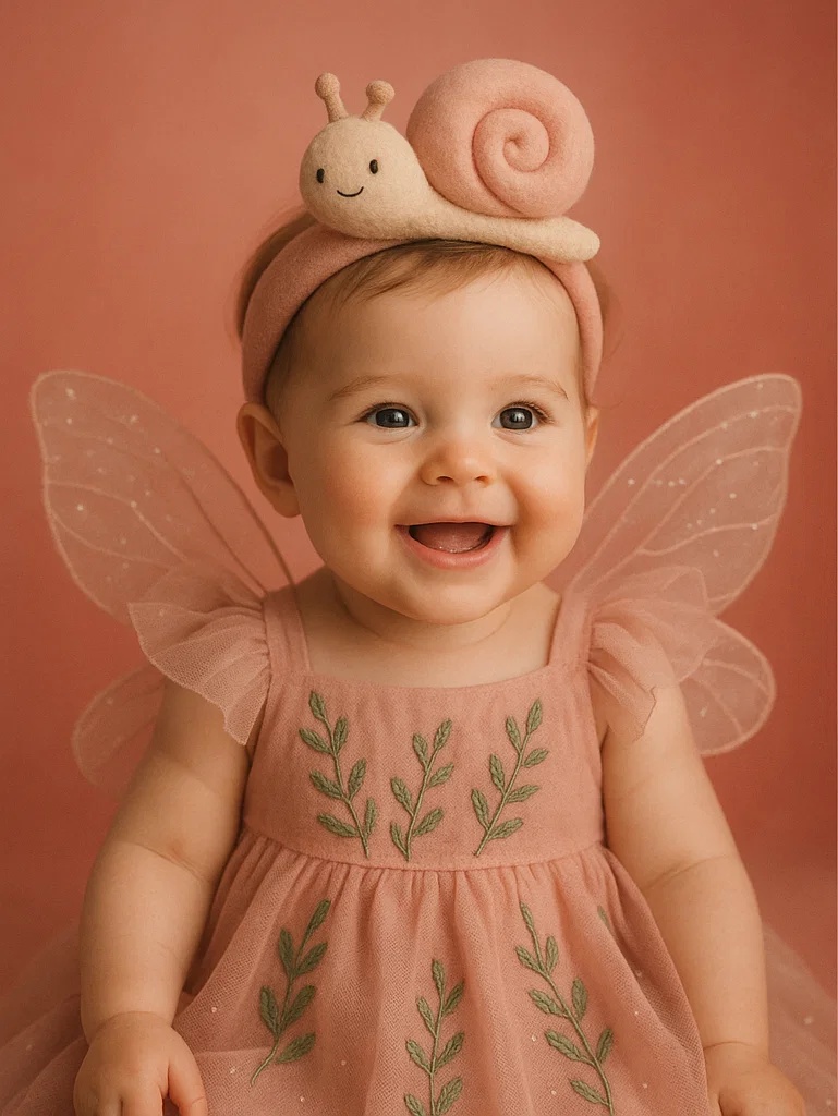 Cute Snail Baby Headband for Photoshoots and Playtime