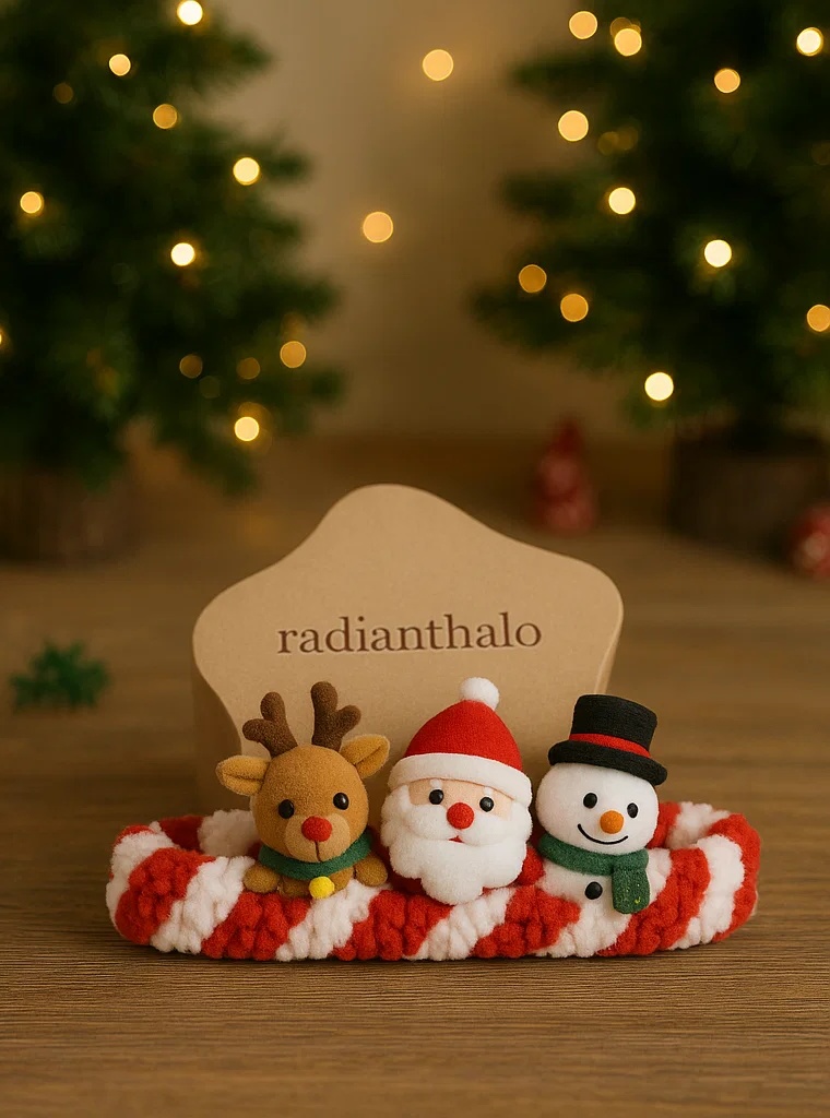 かわいい赤ちゃん用のクリスマスヘッドバンド。
