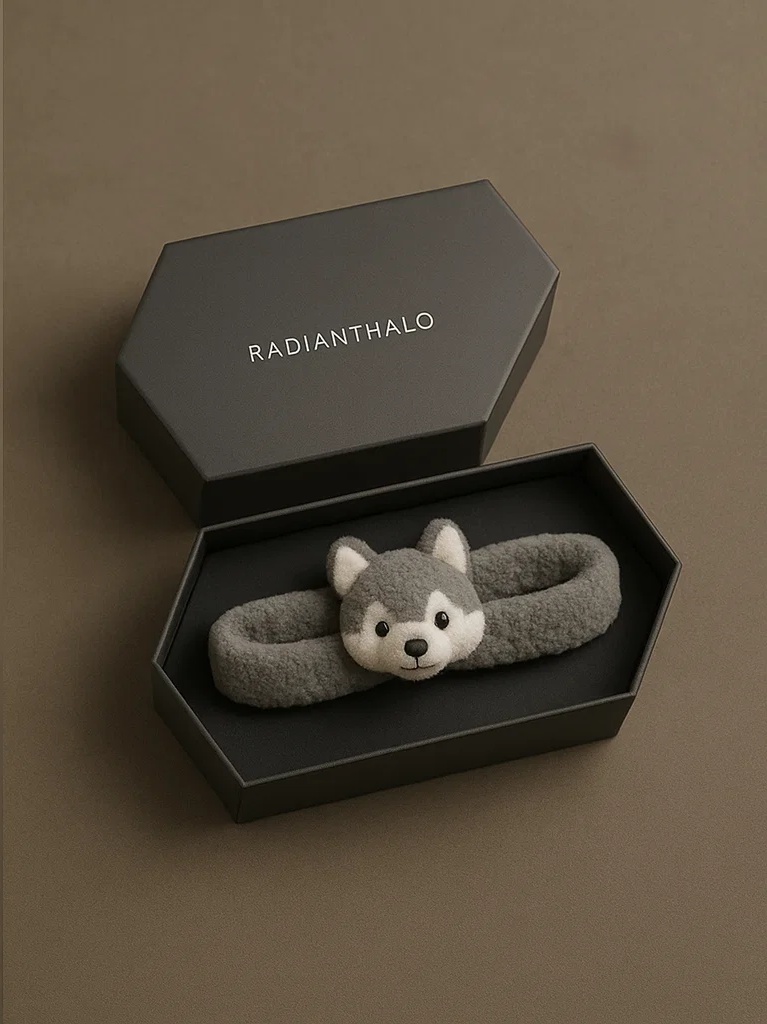Diadema para bebé con oso, material suave y cálido