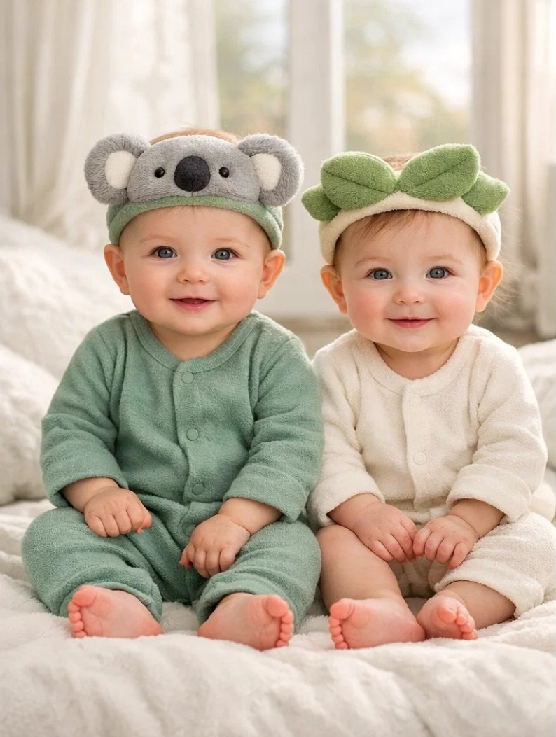 Calm Moments Koala & Leaf Detachable Baby Headband Set