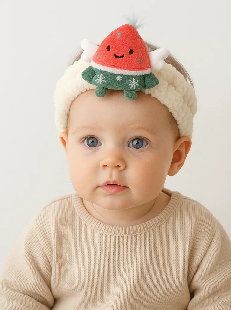 Fuzzy Plush Baby Headband – Warm & Cozy