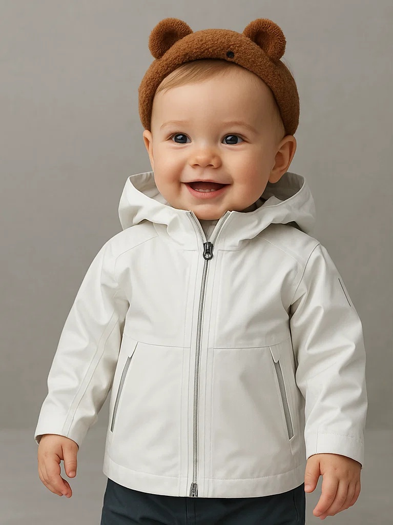 Dětská čelenka s medvědem, měkký fleece, roztomilý design