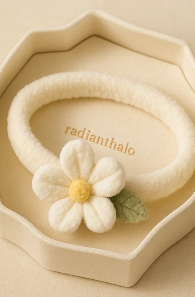 Delicate White Daisy Baby Headband for Photos and Occasions