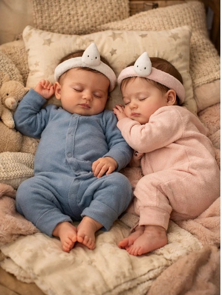 Cloud-Themed Baby Headband Set with Soft Plush Design – Perfect for Photography and Special Occasions