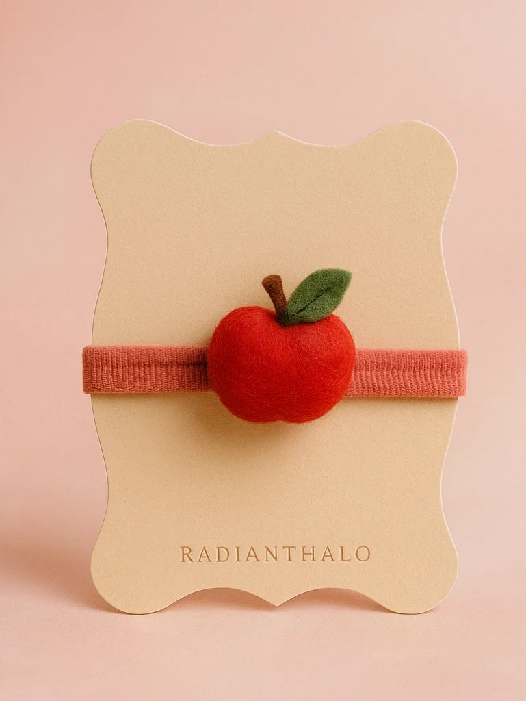 Apple Baby Headband – Cute, Soft, and Perfect for Little Girls