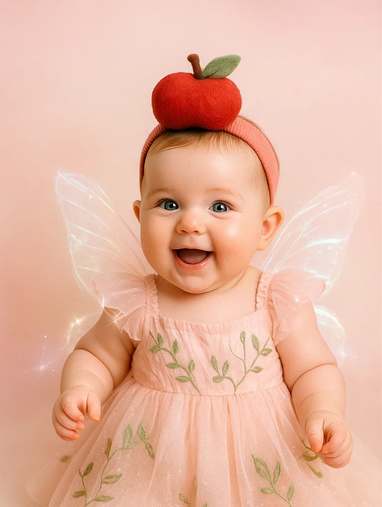 Apple Baby Headband – Cute, Soft, and Perfect for Little Girls