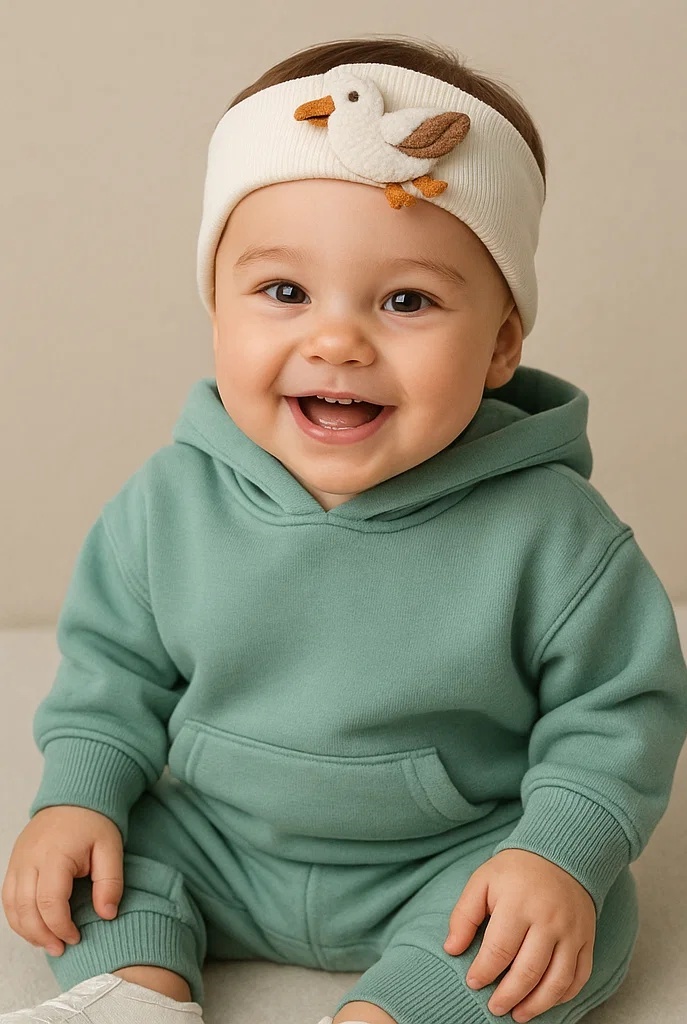 Süßes Baby-Stirnband mit Tiermotiv – Weiches Accessoire für Fotos und Alltag