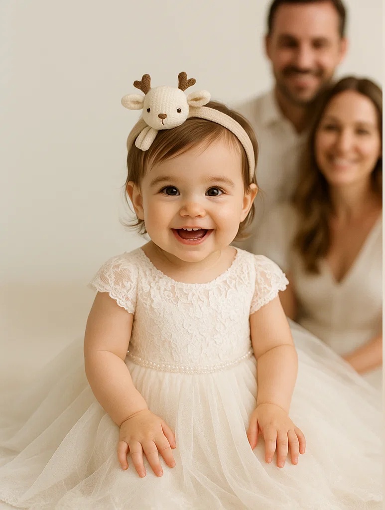 B2B Custom Plush Deer Baby Headband – Soft Antler Hair Accessory for Wholesale