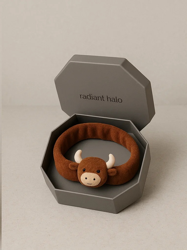 Dětská čelenka s medvědem, měkký fleece, roztomilý design