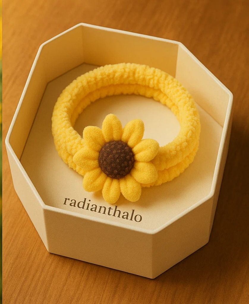 Classic Yellow Sunflower Baby Headband for Photoshoots and Events