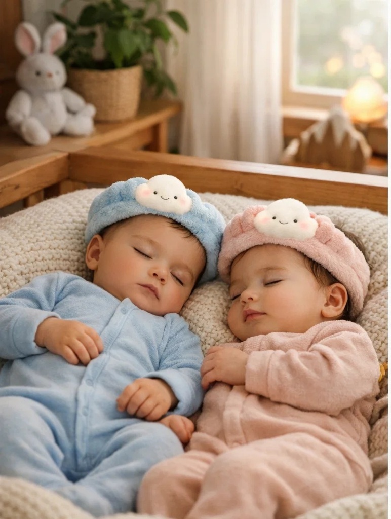 Soft Plush Cloud Baby Headbands for Newborns – Comfortable and Cute for Baby Photography