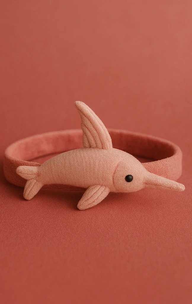 Faixa de cabelo para bebê com design fofo de peixe para fotos