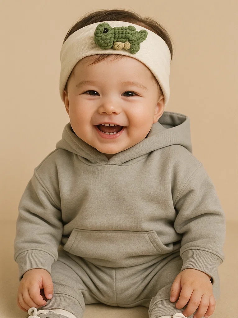 Diadema para bebés con cocodrilo de peluche, perfecta para fotos