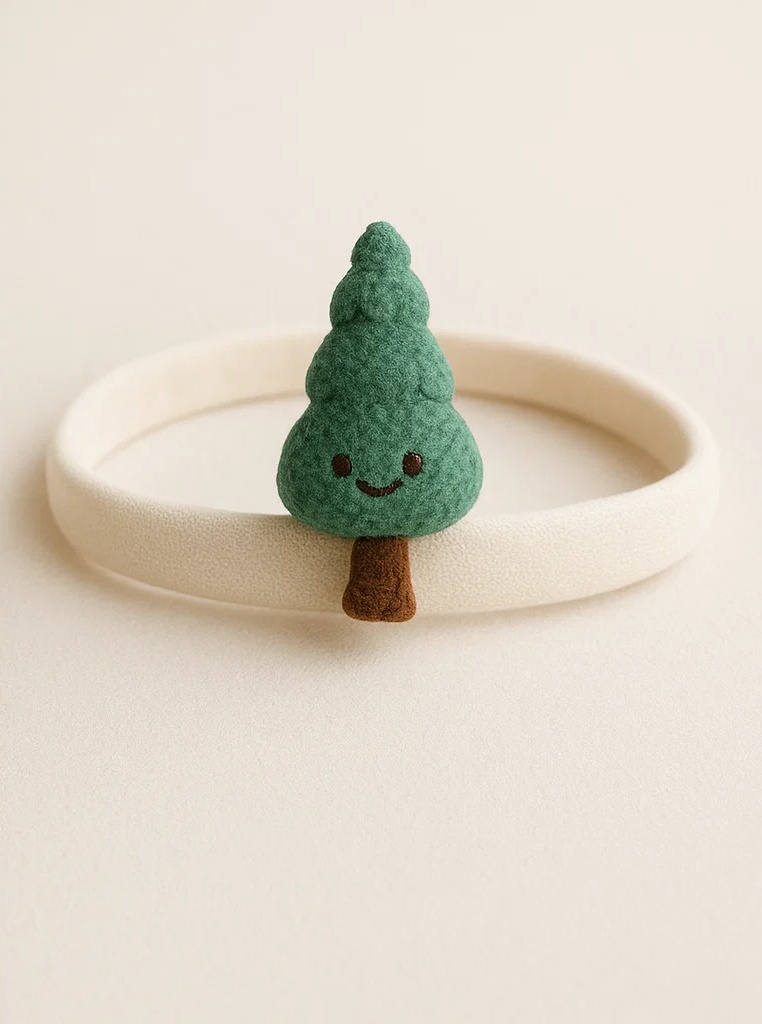 B2B Cute Pine Tree Baby Headband – Soft Forest Theme for Bulk Orders