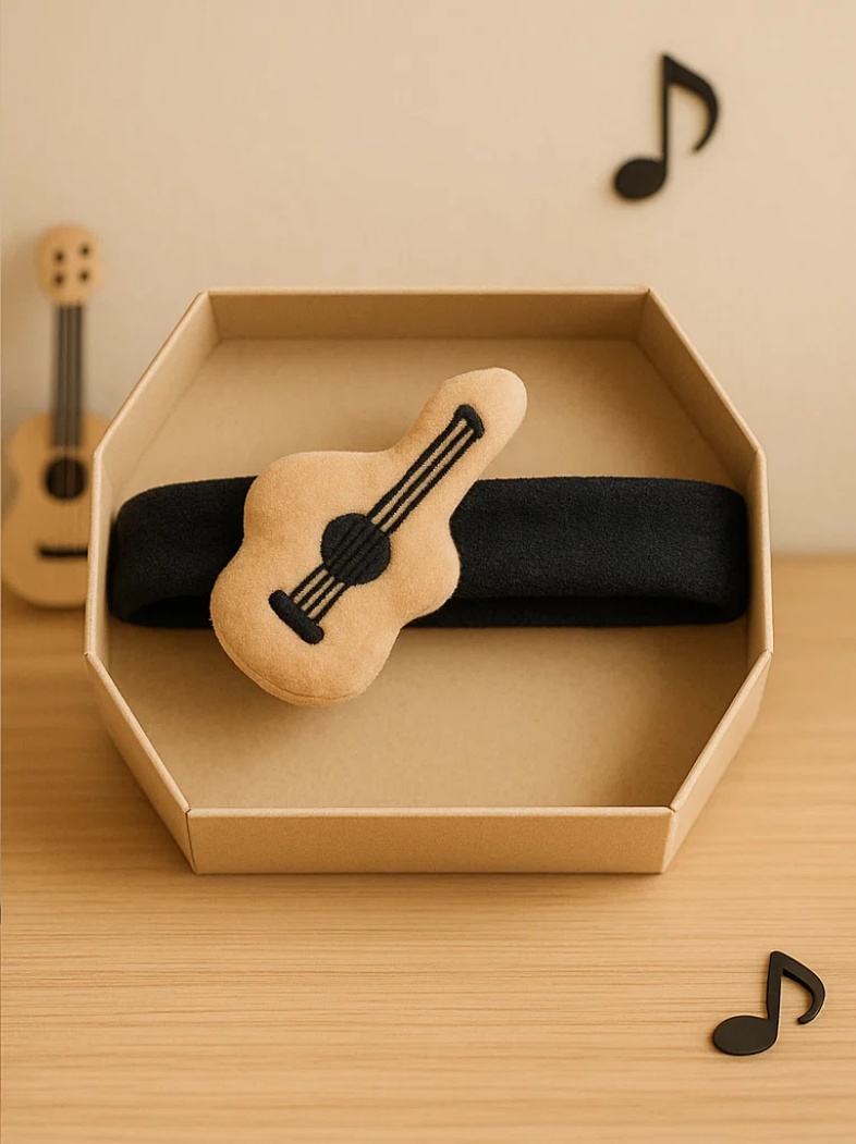 Bandeau pour bébé avec guitare – Adorable et doux style rock
