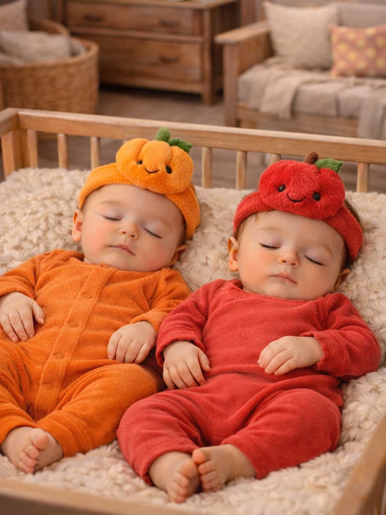 Cute Apple Plush Baby Headband – Soft Elastic Infant Photography Hairband