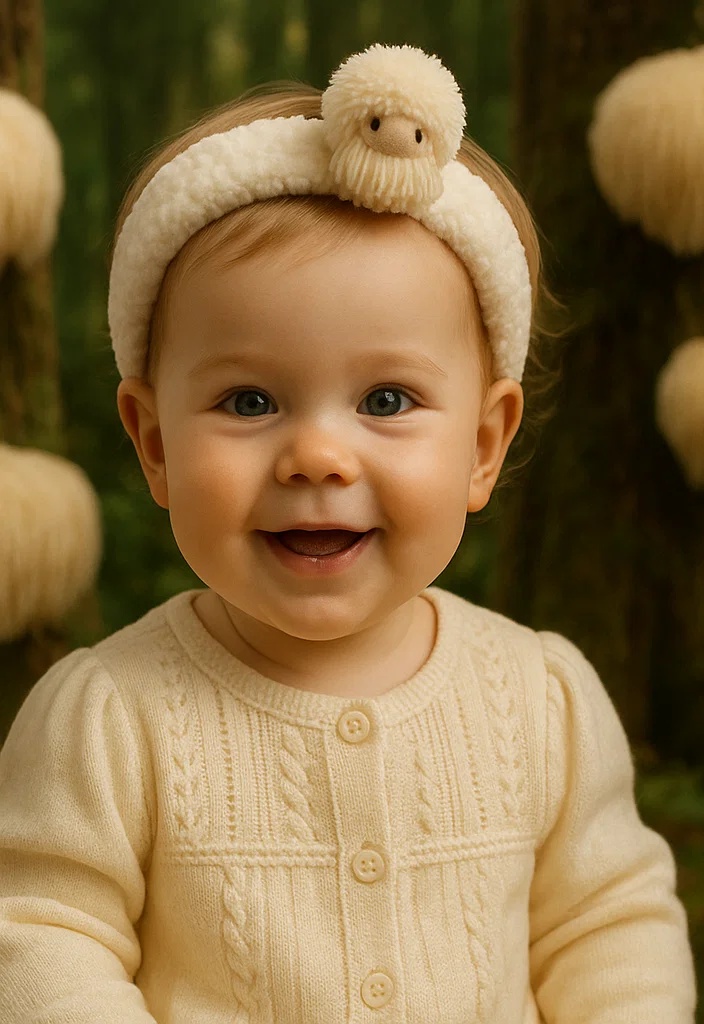 Handmade Baby Headbands with Mushrooms for a Cute and Cozy Look