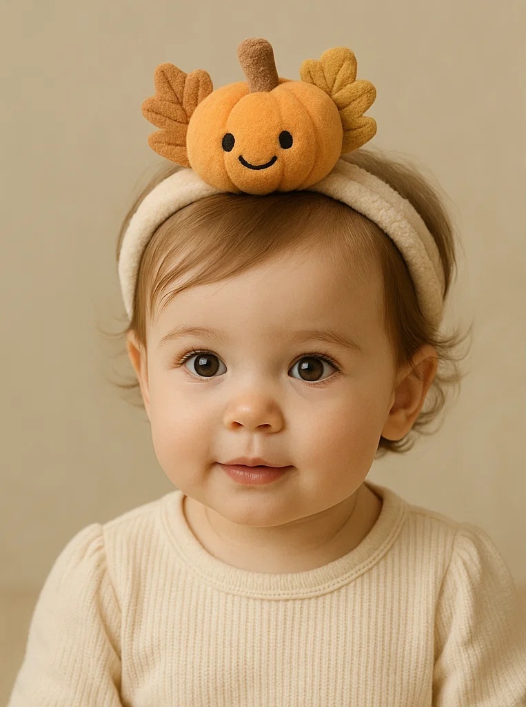 かわいいハロウィン赤ちゃん用ヘアバンドぬいぐるみ付き – 赤ちゃんの写真に最適 B端 – B端の顧客はこれを気に入るでしょう！