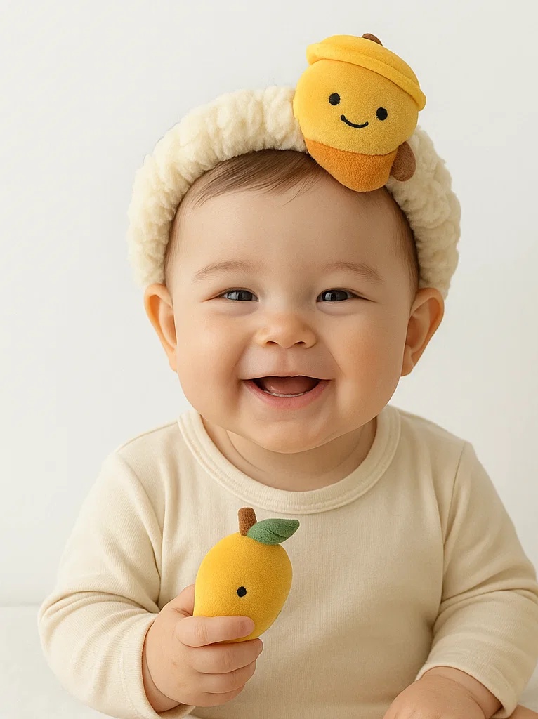 Bandeaux doux et mignons pour bébé avec des personnages en peluche pour une touche ludique