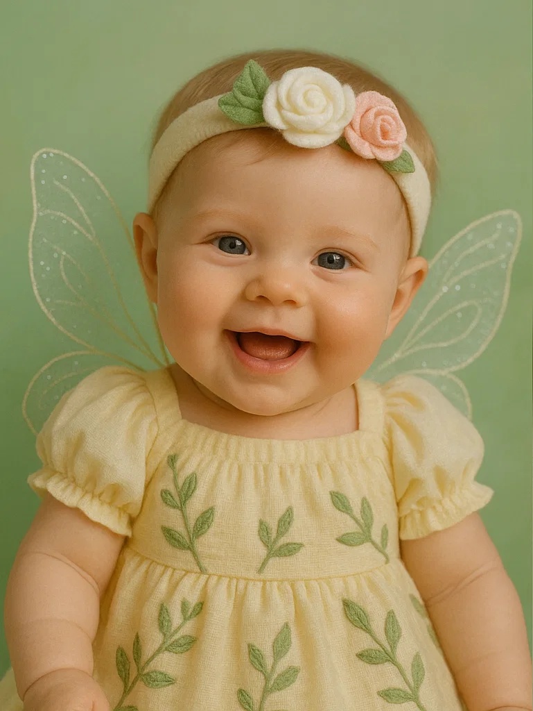 Rose Blossom Cupcake Plush Baby Headband