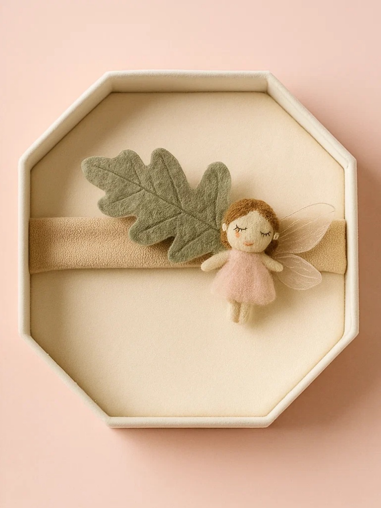 Wholesale Baby Fairy Doll Headband with Leaf Design for Newborn Photography