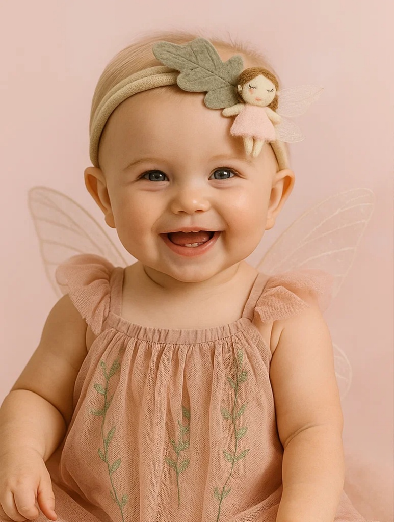 Wholesale Baby Fairy Doll Headband with Leaf Design for Newborn Photography