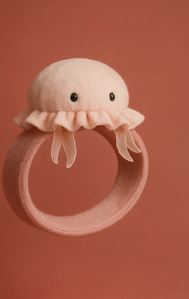 Bandeau pour bébé avec un adorable design de pieuvre pour les photos