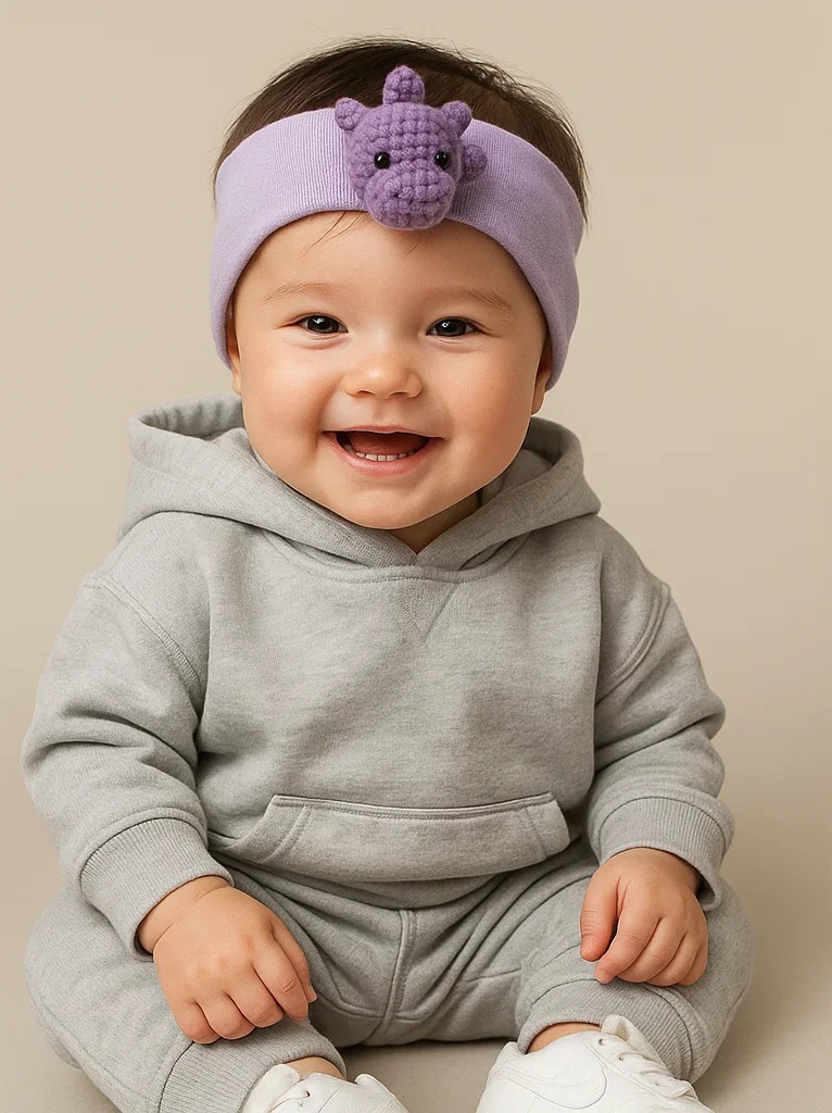 Bandeau bébé avec jouet dinosaure, parfait pour les photos