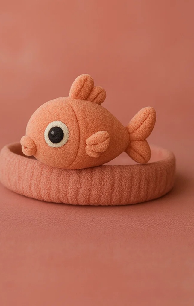 可愛い赤ちゃん用ヘッドバンド - 魚のデザインで写真撮影にぴったり