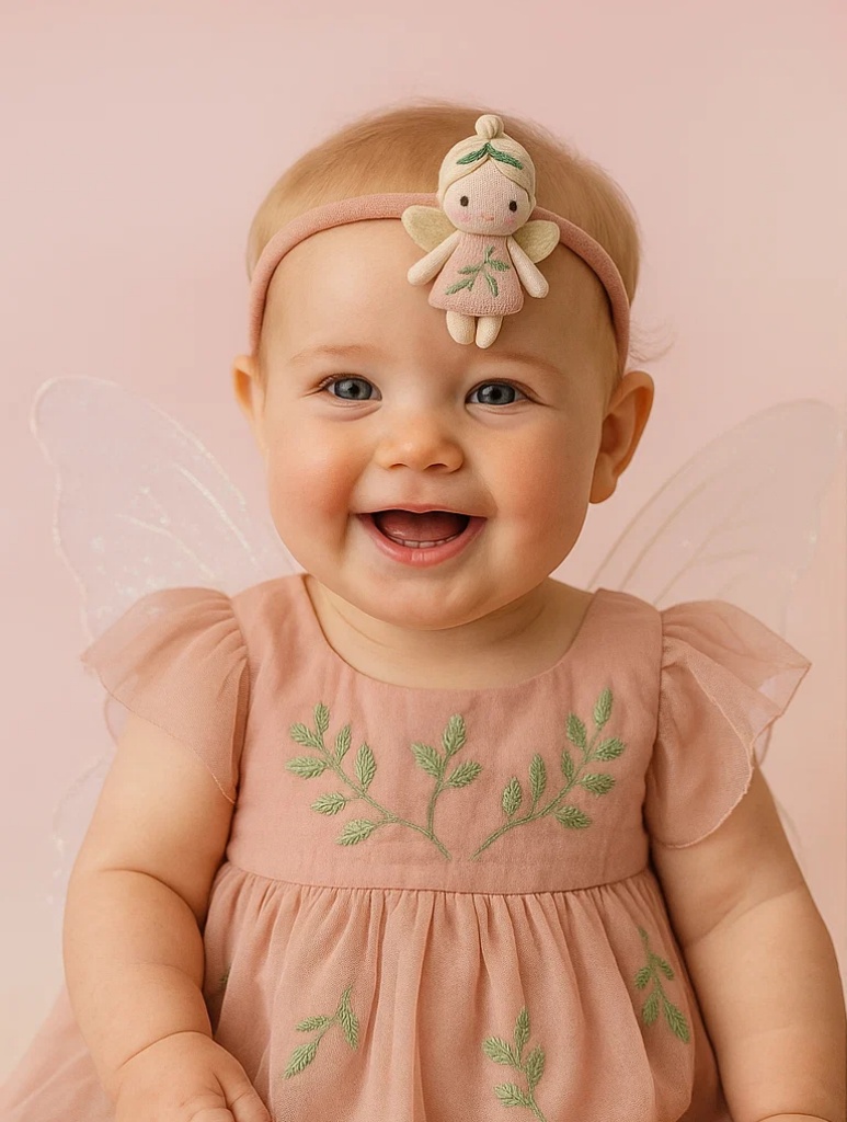 Wholesale Fairy Baby Doll Headband with Angel Wings for Studio Photography