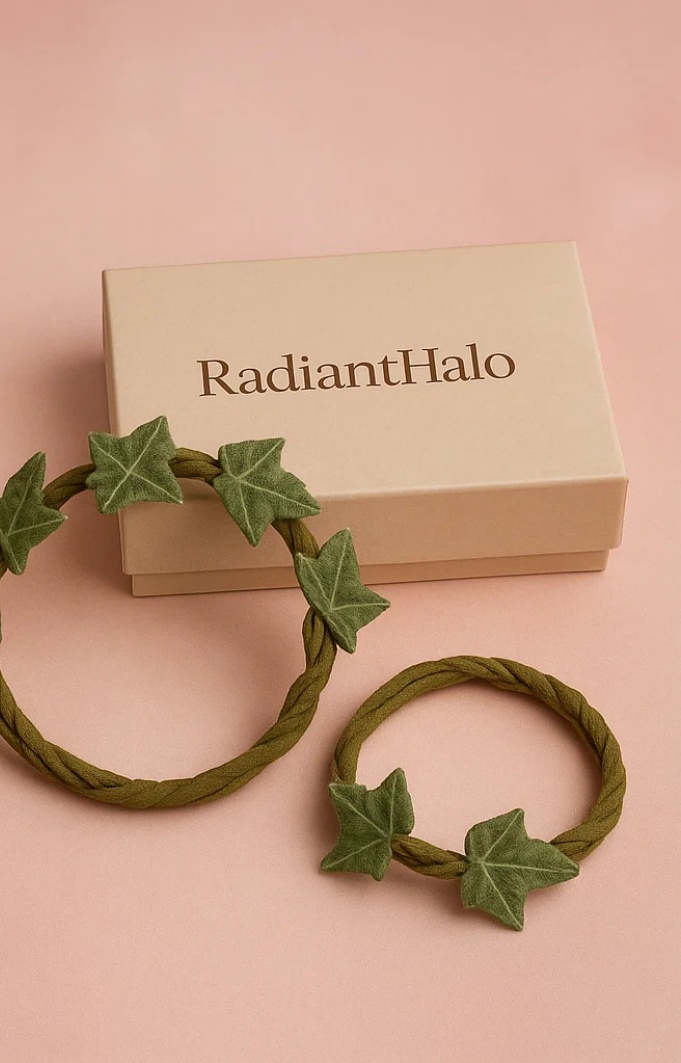 Ivy Crown Leaf Baby Headband – Forest Style