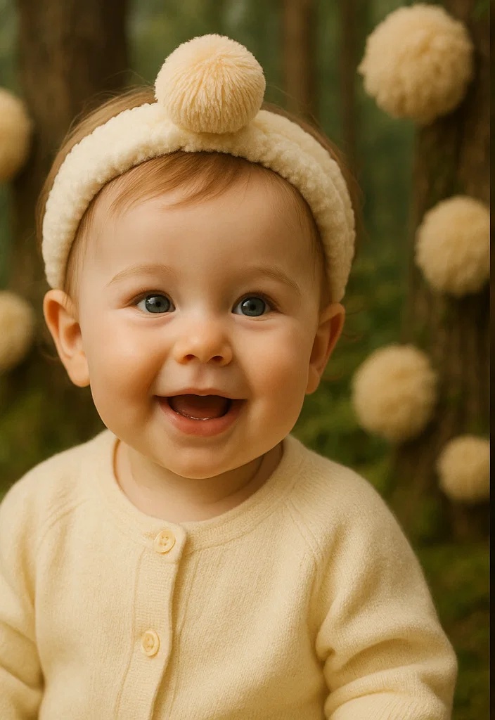 Unique Baby Headbands with Mushroom Accents for Customizable Style