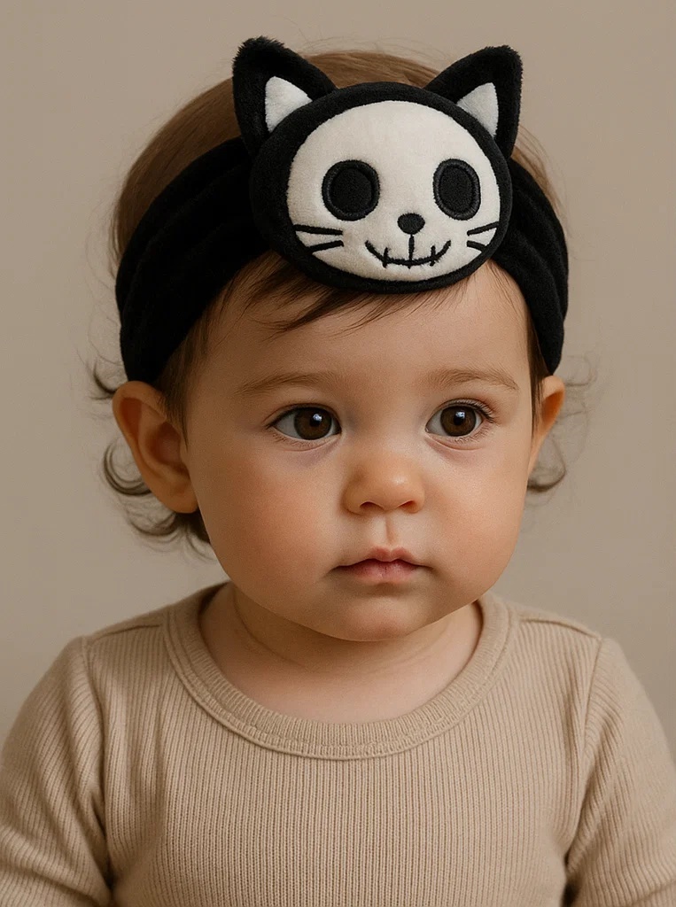 Faixas de cabelo fofas para bebês com brinquedos de pelúcia de Halloween – perfeitas para fotos de bebês B端 – Clientes B端 irão adorar!