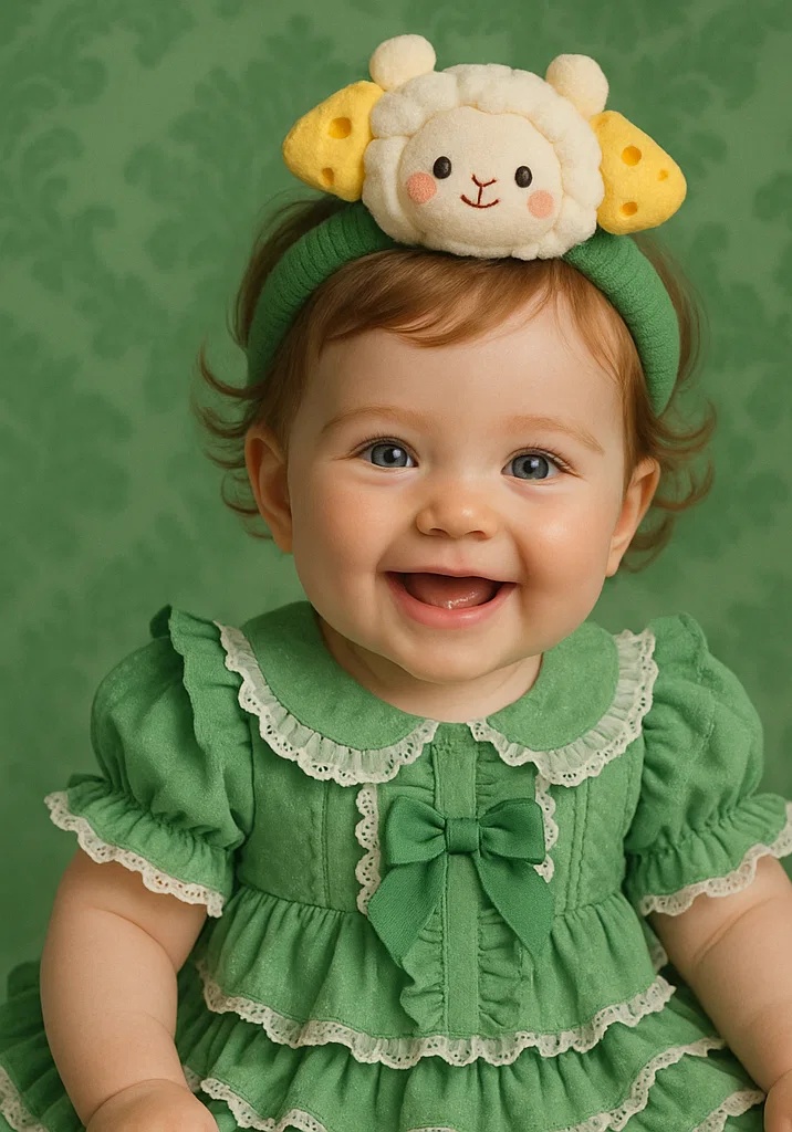 Sheep-Themed Baby Headband