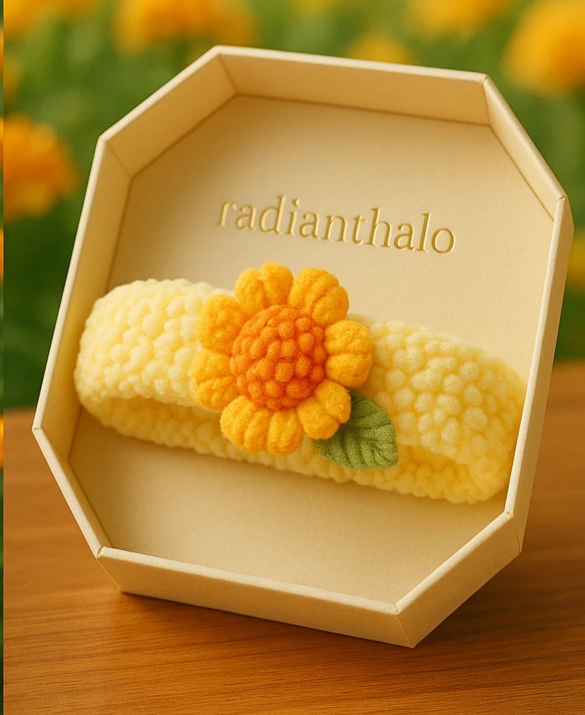 Bright Yellow Flower Baby Headband for Cheerful and Playful Moments