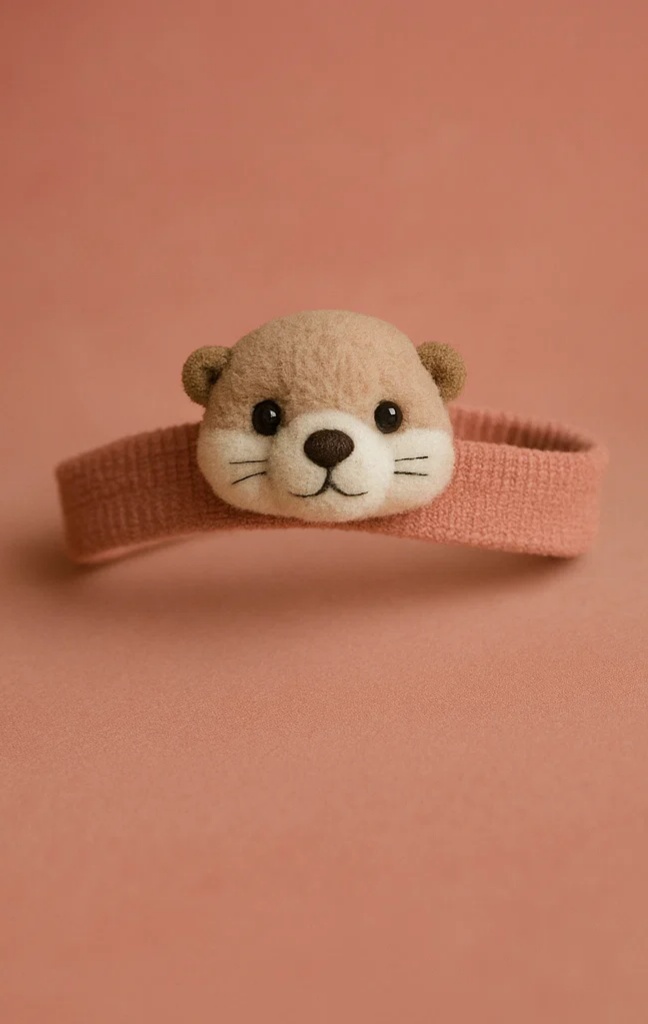 可愛い赤ちゃん用ヘッドバンド - カワウソデザインで写真撮影にぴったり